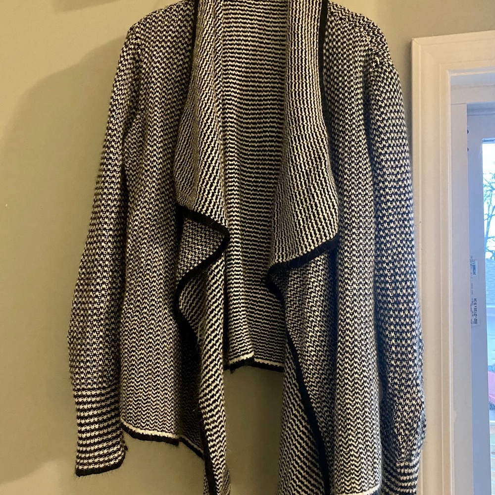 Black and white cardigan